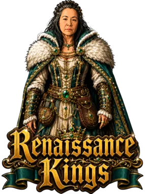 Barbarian K Renaissance Kings sticker in emerald clothing