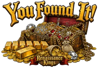 Renaissance Kings gilded treasure-cache sticker